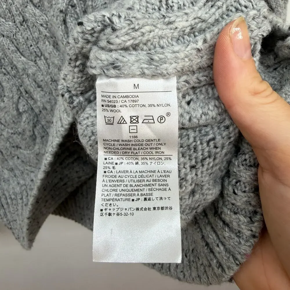 $99 Banana Republic Tweed Cable Sweater Mens Medium